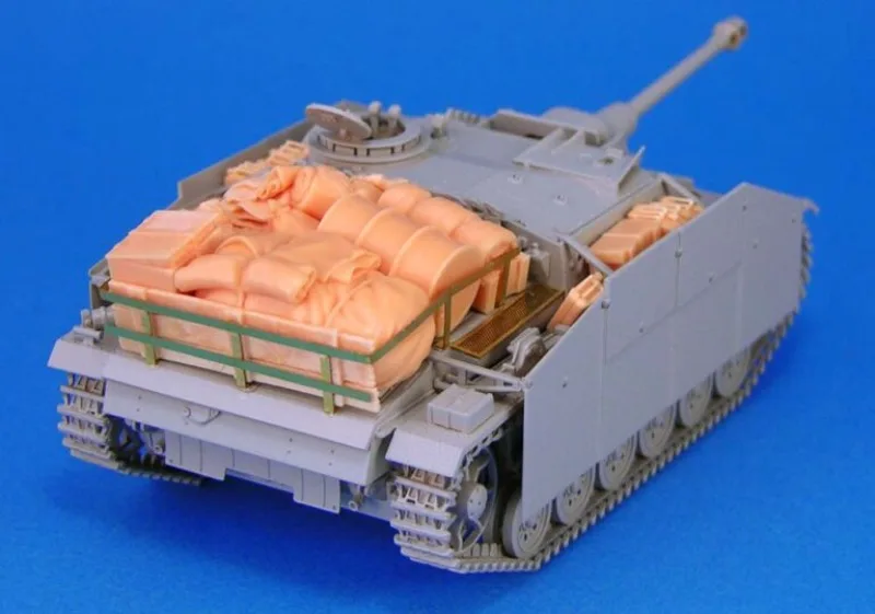 Kit ensamblado de modelo de resina fundida a escala 1/48, juego de almacenamiento STUG.III (sin tanque), sin montar y sin pintar