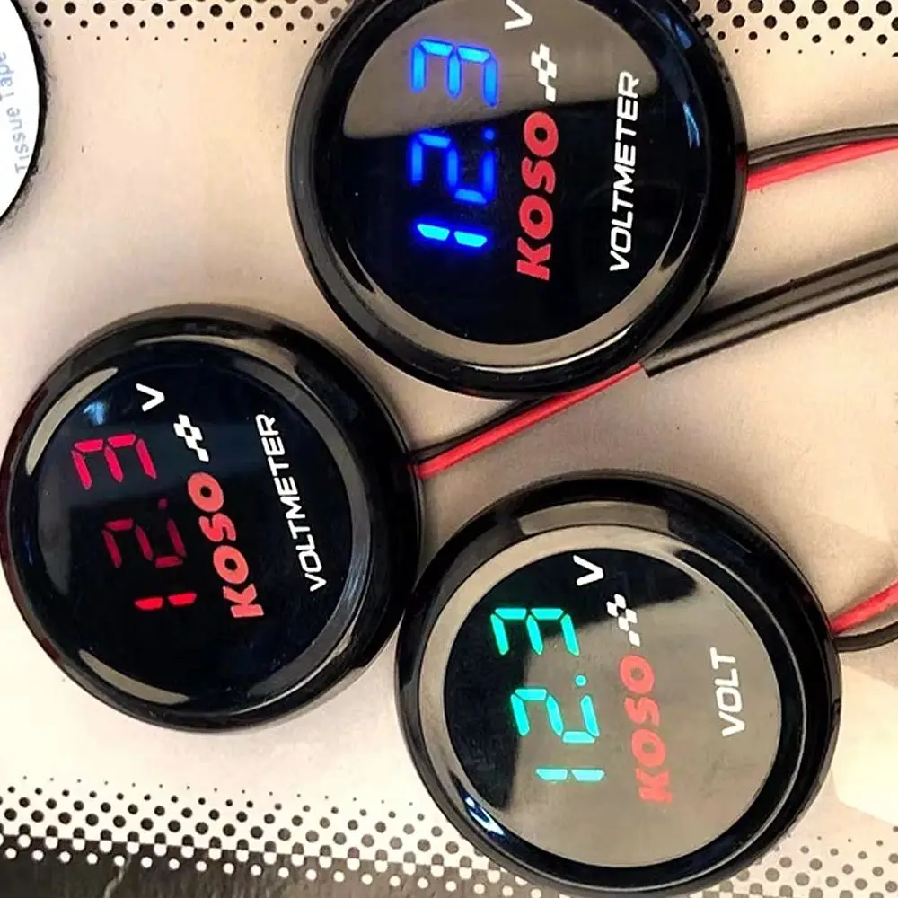 LED Round Voltmeter 10-150v Electric Car Battery Car Motorcycle Modified Display Table Universal Electric Motorcycle Accessories