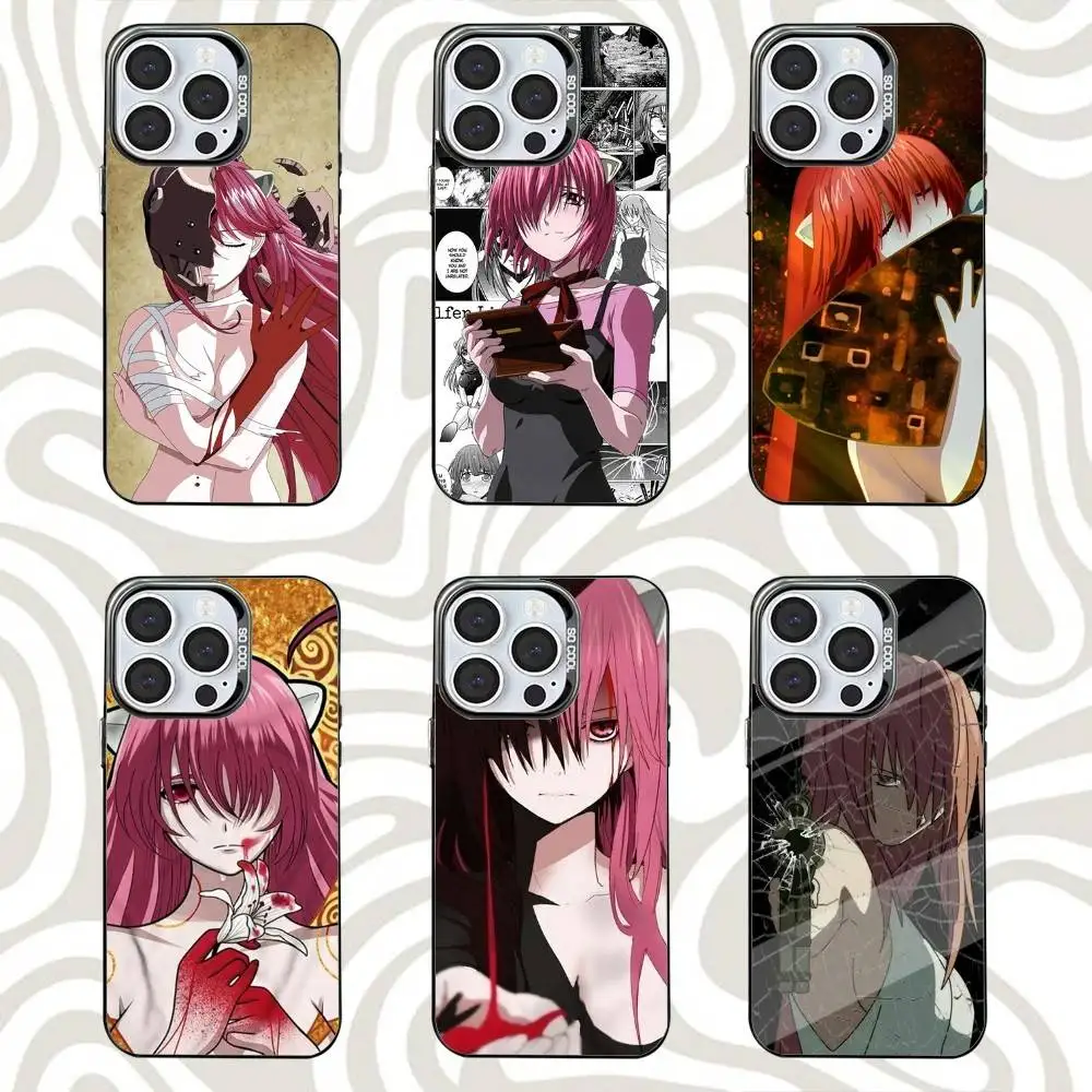 

E-Elfens L-Lied L-Lucys Phone Case For iPhone 16,15,14,13,12,11,Mini,Pro,SE,MAX Black Matte Shockproof Cover