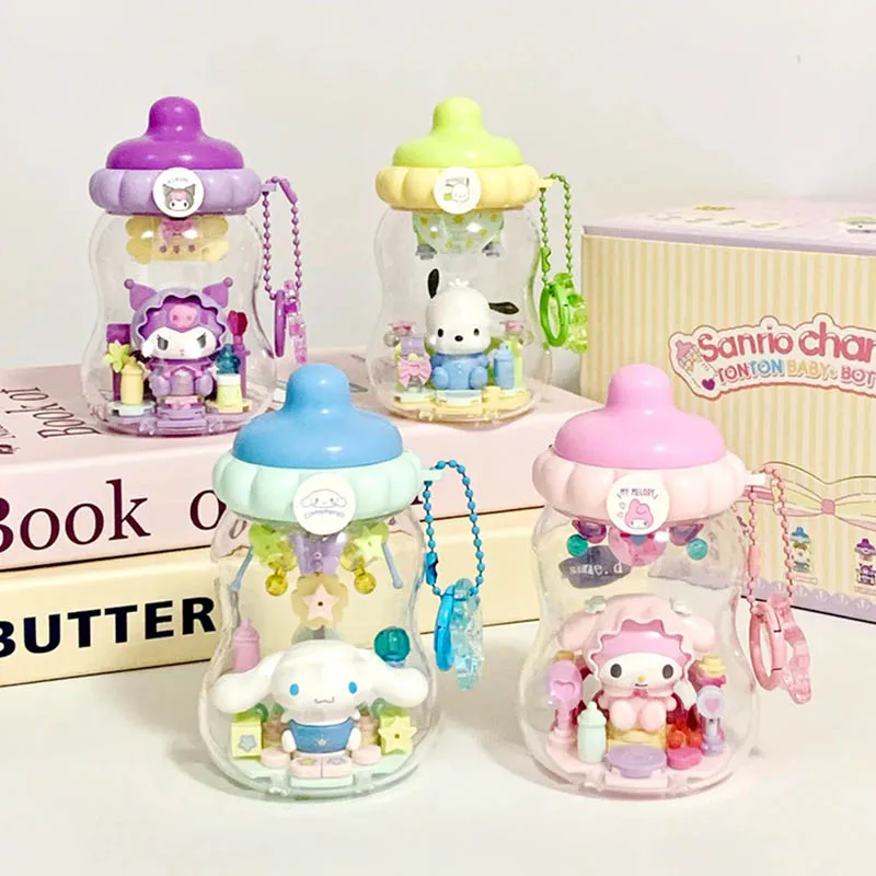 

Sanrio Characters Ton Ton Baby Bottle Series Blind Box Figure New Cute Collectible Desktop Decor Gift for Girls