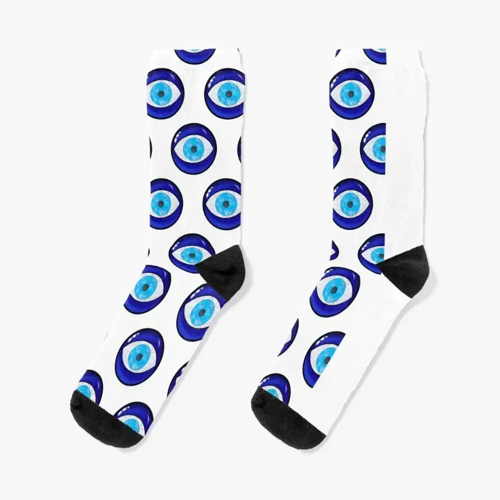 

Crystal Evil Eye Pattern Socks cute christmas stocking hip hop floral Socks For Girls Men's