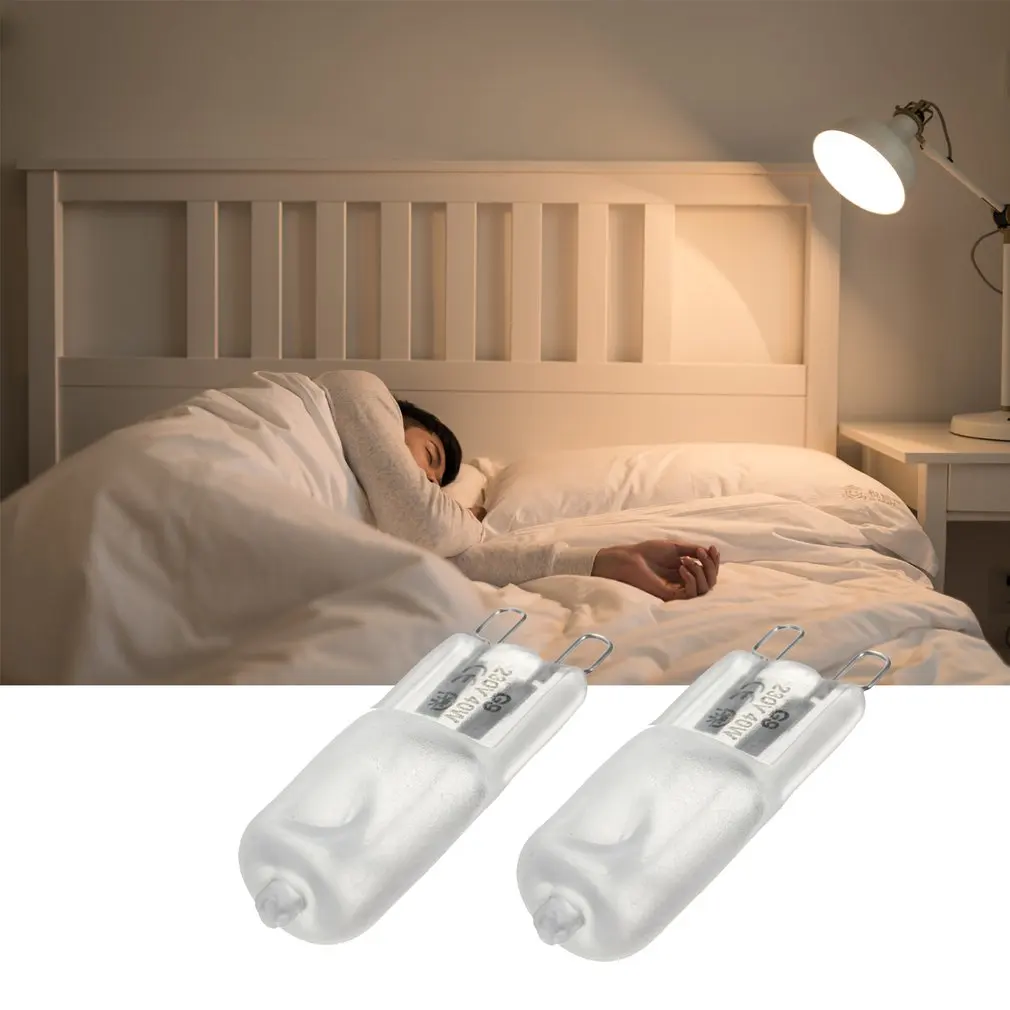 Lâmpada de halogênio super brilhante, lâmpada clara interior, luzes economizadoras de energia, branco quente, 230V, 40W, 3000K, G9, 1 Pc