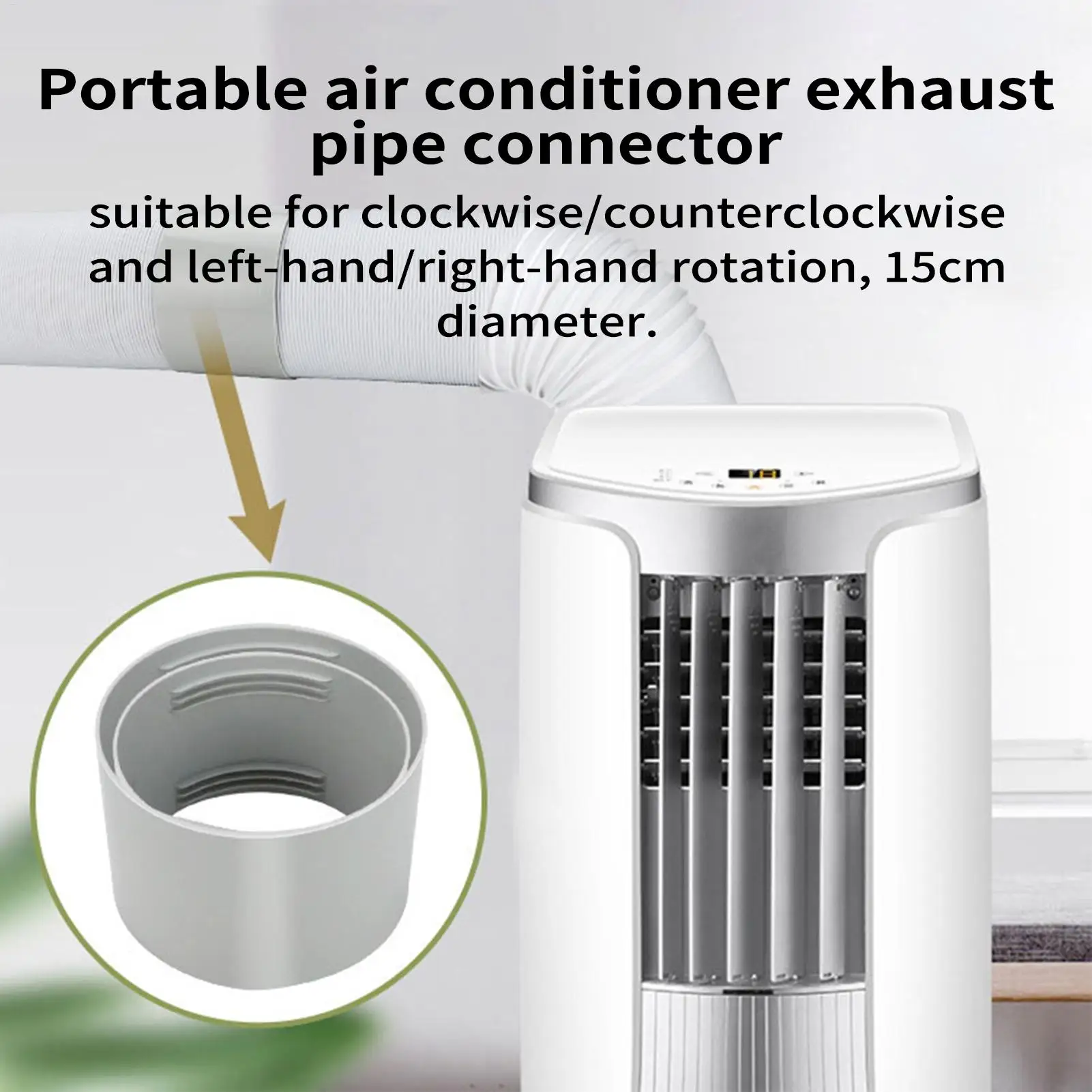 AC Exhaust Hose Adapter 150mm Diameter Round Portable Coupler Connector Air Conditioning Hose Extension Support For Home Dorm