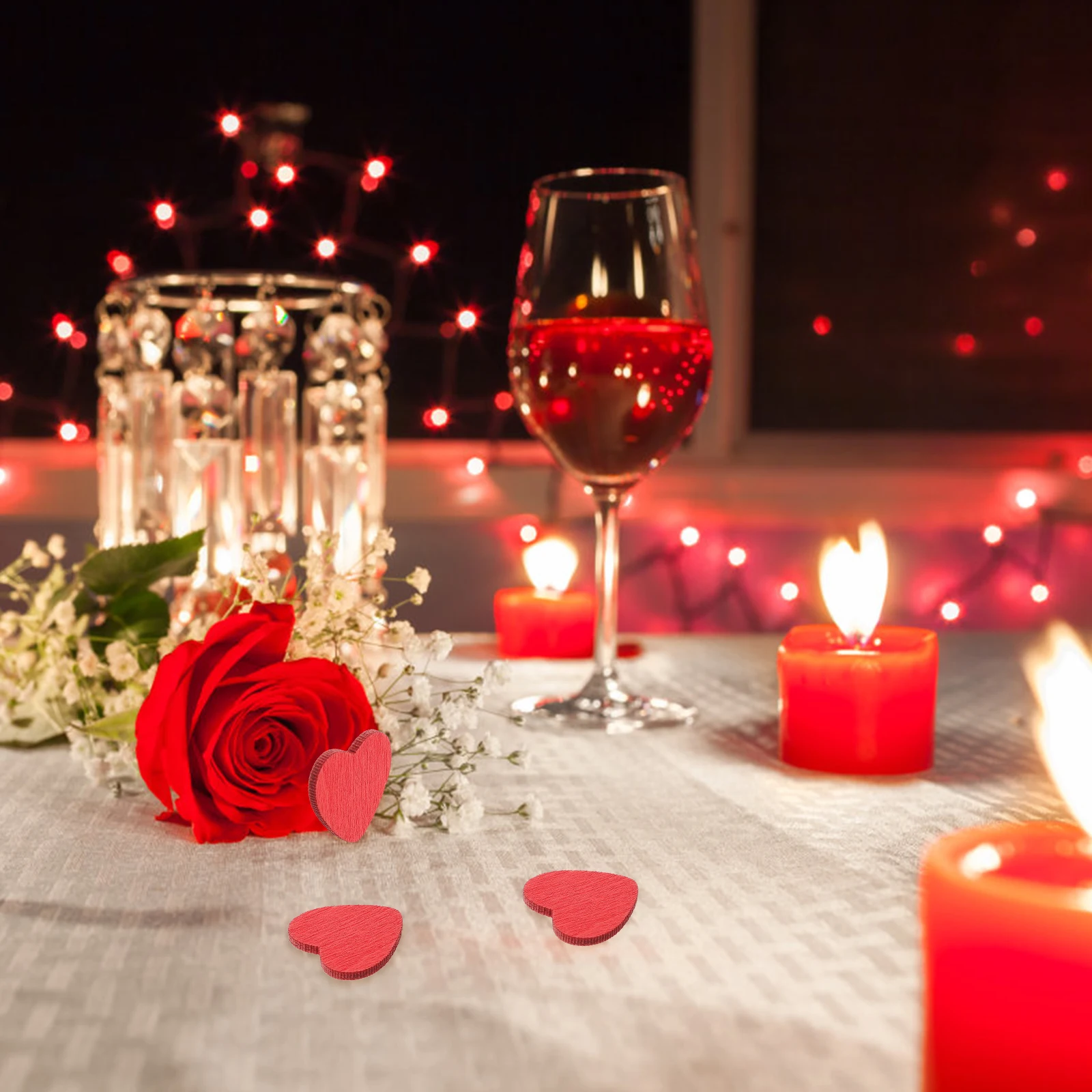 

Self Adhesive Wood Chips Wooden Hearts for Crafts Decor Gift Tags Heart Shaped naments Valentine Day Love Decoration Wedding