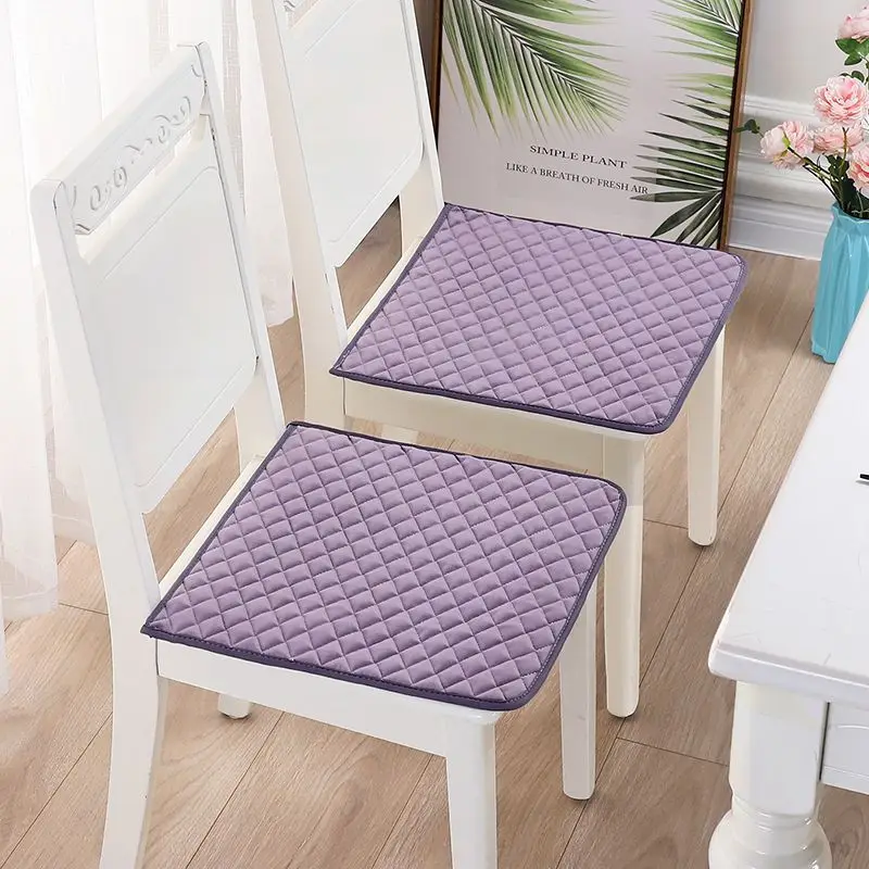 Simple Solid Color Plush Dining Chair Anti-slip Pad Four Seasons Universal Home Cushion Bedroom Study Computer Chair Cushion