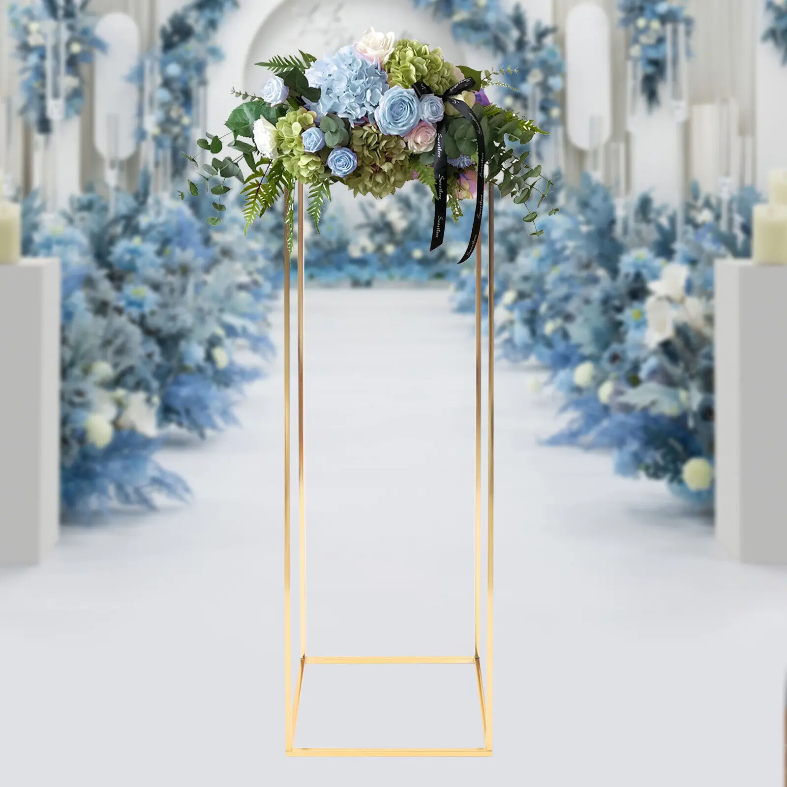 100cm Metal Plant Stand Indoor Corner Tall Flower Pot Display Shelf Frame for Wedding Party Dinner Centerpiece Decoration