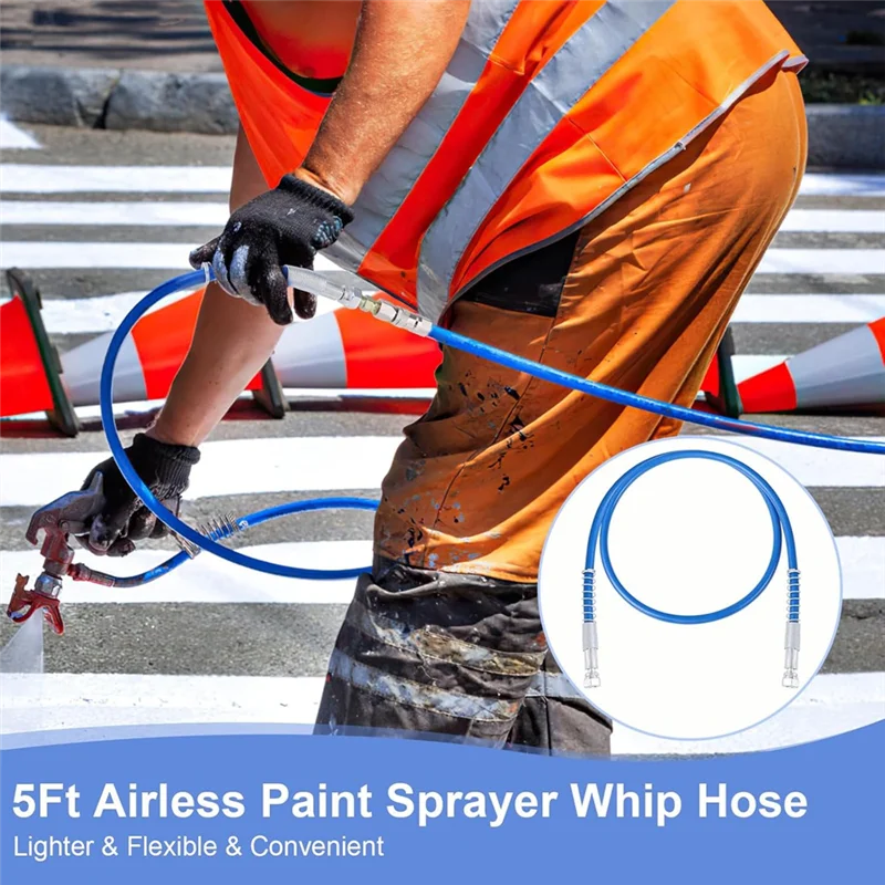 

A60F-50Ft X 1/4Inch Airless Paint Sprayer Hose, 8500PSI High Pressure Airless Paint Spray Hose For Airless Spraying Machine