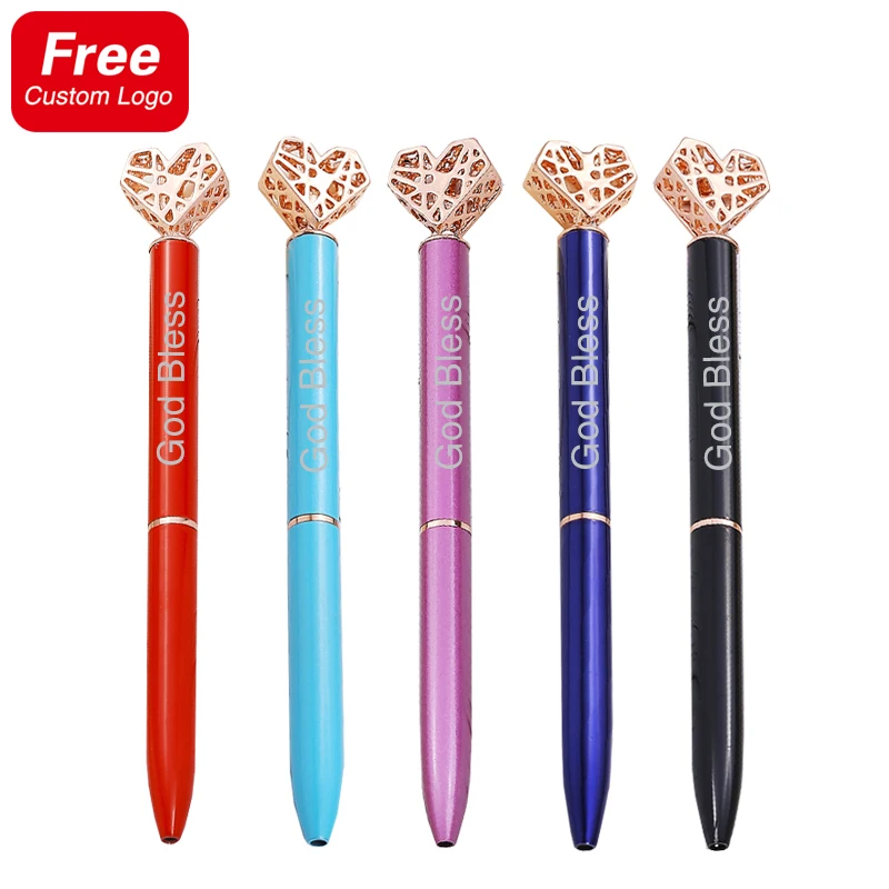 

Personalized Engraving Logo Cute Hollow Ballpoint Pen High Quality Signature Pen Advertising Gel Pen Student Learning Stationery