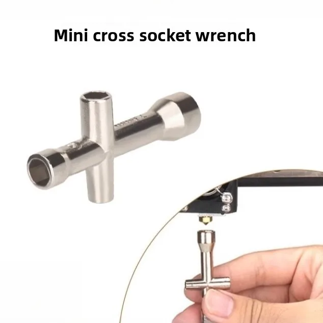 

Bambu Lab X1/P1/A1 & E3D V5/V6 3D Printer Nozzle Tool - 4-in-1 Mini Wrench, Hex/Phillips Socket for M2/M2.5/M3/M4 Screws/Nuts