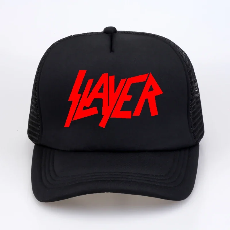 hot sale the band men\'s Baseball caps the slayer Speed Metal cap men punk summer high quality Baseball Mesh Net Trucker Cap