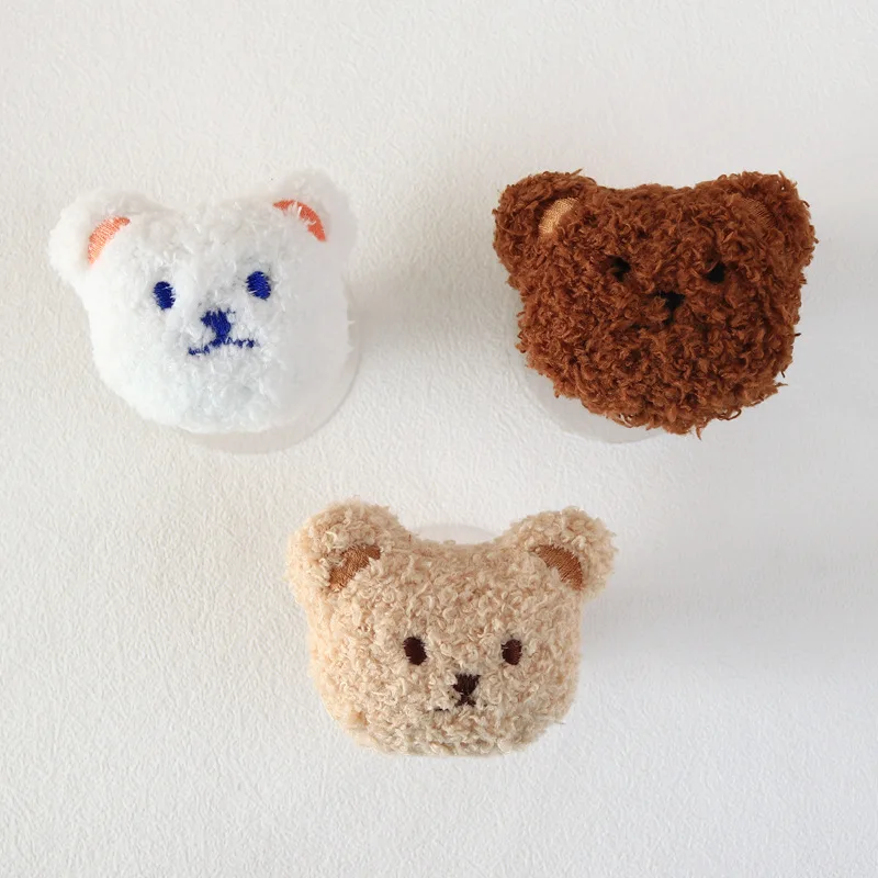 Dos desenhos animados Gancho De Madeira Casa Little Bear Titular Gancho Pegajoso Plush para Wall Key Brasão Gancho Bonito Cozinha Gadgets Banheiro Decorativo