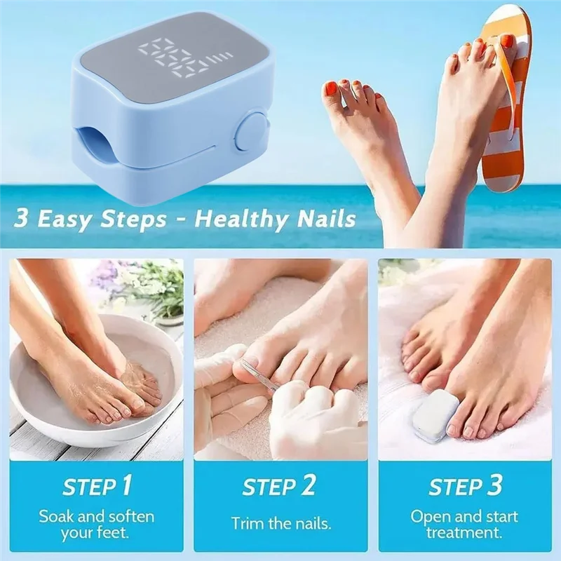 ไฟ LED สำหรับรักษาเชื้อราที่เล็บ สำหรับโรคเชื้อราที่เล็บ (Onychomycosis) - สำหรับเล็บมือและเล็บเท้า - อุปกรณ์ทำความสะอาดเล็บเท้า