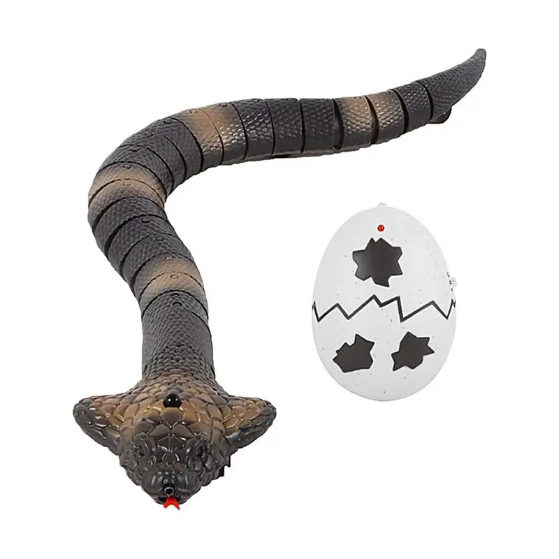 Electric Moving Snake Toy Remote Control Cobra Snake Double Function Obstacle Avoidance Joke Prank Snake Model For Cat Play