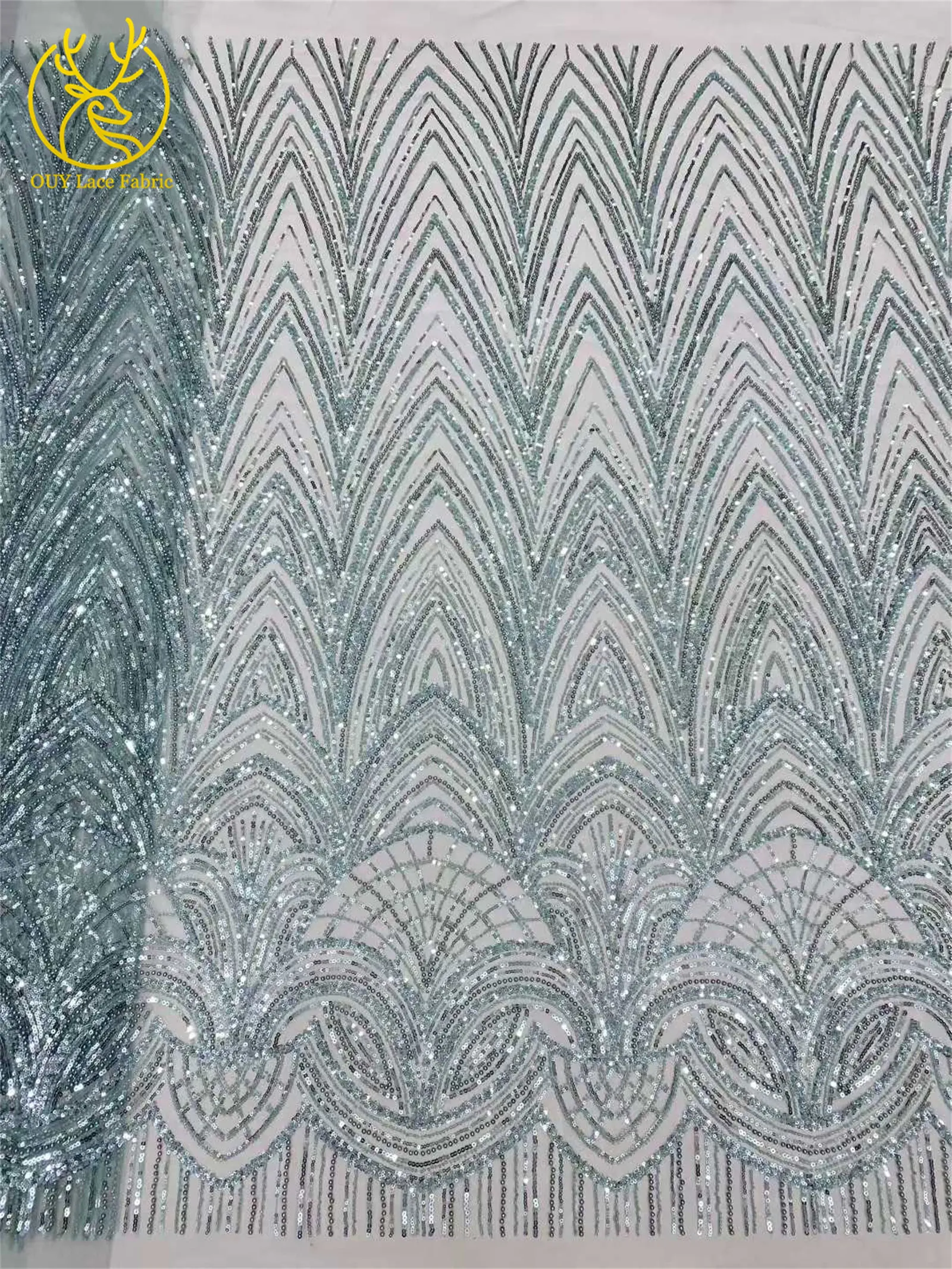 Schwarzer afrikanischer Perlen-Spitzenstoff 2026 Hochwertiger französischer Pailletten-Tüll-Spitzenstoff Nigerianischer Tüll für Hochzeit, Party, Kleid, Nähen, 5 Jahre – Detail 18