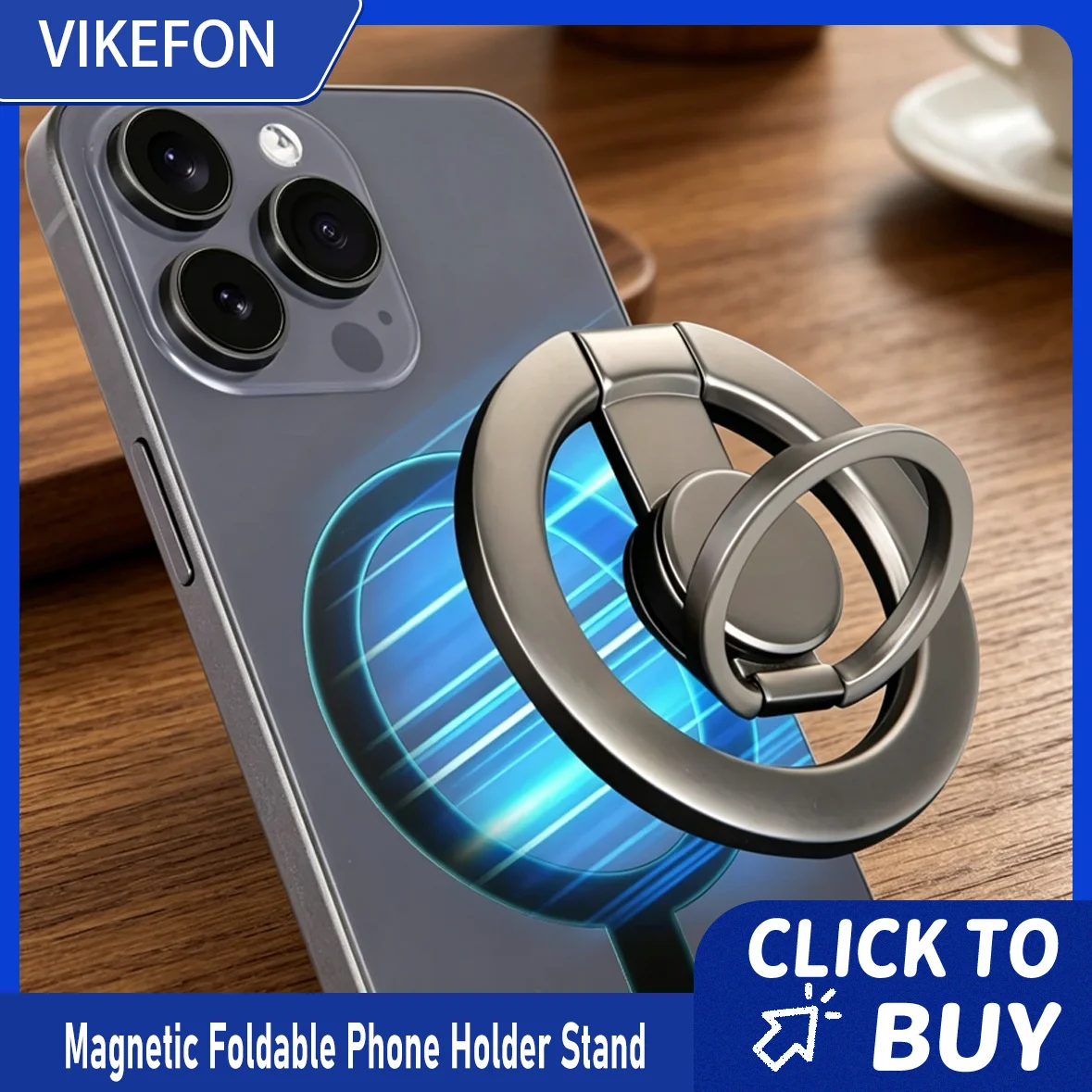 

Foldable Fidget Spinner & Phone Finger Ring Holder Magnetic Smartphone Stand Mount for Magsafe iPhone 17 16 15 14 13 12 Pro Max