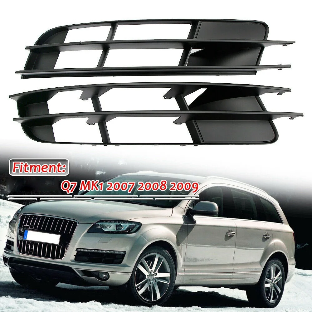 Left Right Front Bumper Lower Intake Grilles Grill Vent Trim for-AUDI Q7 2007-2009 4L0807681 4L0807682