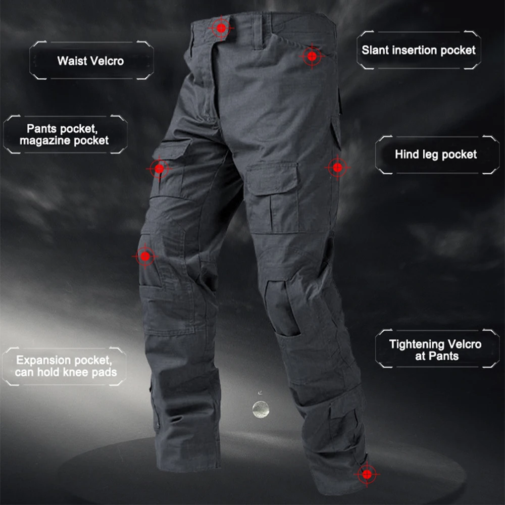 Taktische Tarnhose Outdoor Jagd Trainingsanzug Kampfhose Ripstop Cargohose Herren Arbeitskleidung Wanderhose