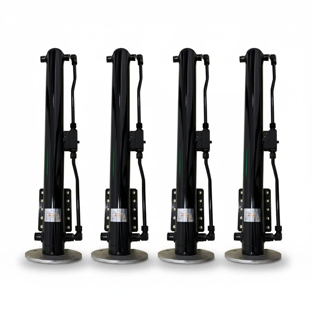 Self-Leveling Hydraulic Cylinder, 3-20 Ton Stainless Steel Leveling Jack, 300-500mm Stroke, 65-75mm Bore Heavy Duty RV Lift