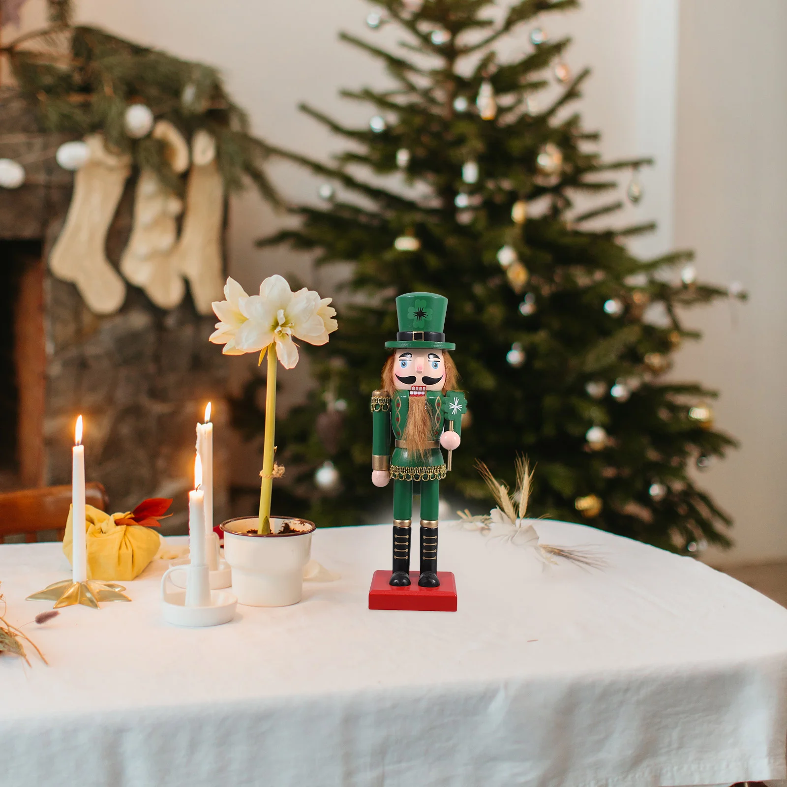 25 Green Simulation Nutcracker Adorable Decoration Soldier Design Home naments Household Decorations Christmas Figurines