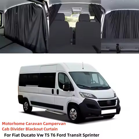 Caravan Cab Divider Blackout Sunshades Curtain For Fiat Ducato Vw T5 T6 Ford Transit Sprinter Campervan Motorhome Travel Camping