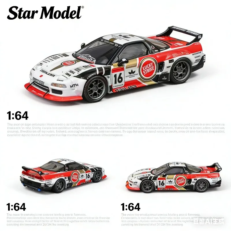 

Модель Star Model 1:64 Honda NSX Widebody NA1, красно-белая, №. Модель автомобиля из сплава 1:16, игрушка для мальчиков, предмет для коллекции и декора для взрослых.