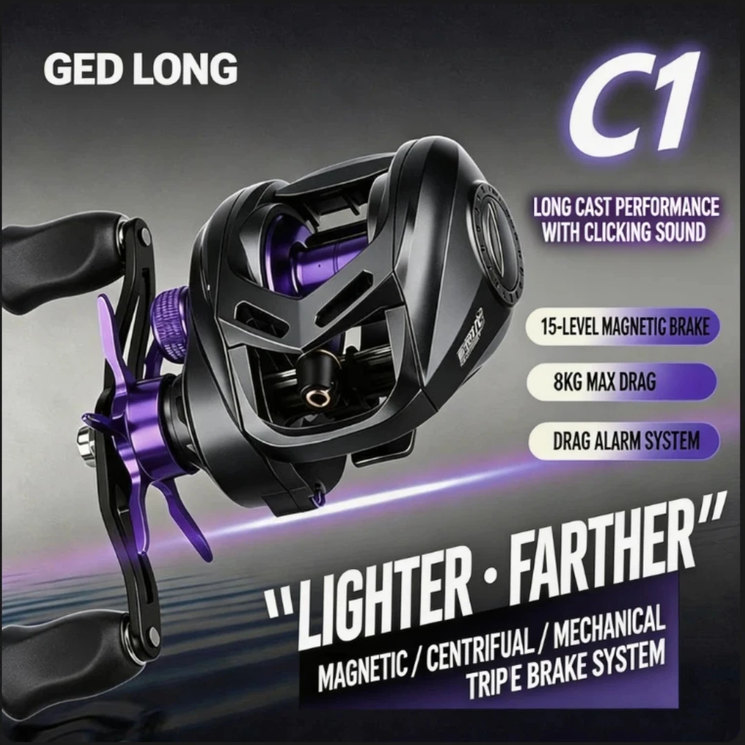 Spincast Reel - Gedilong C1 Baitcasting Reel Metal 8kg
