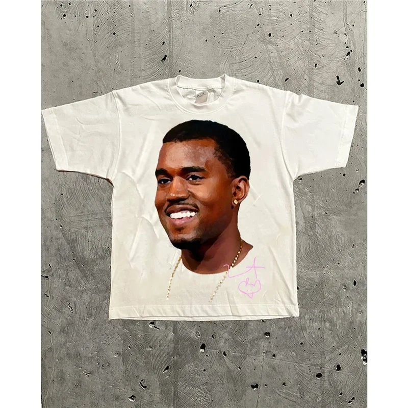 مريحة قصيرة الأكمام تي شيرت رجالي فضفاض صالح الهيب هوب نمط القطن طاقم الرقبة مستقلة Leisu Harajuku العصرية Y2K تي شيرت