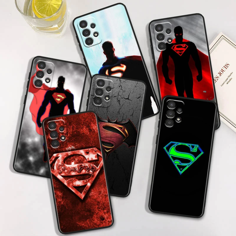 Cool Batman Superman For Samsung A73 A72 A54 A53 A52S A34 A33 A32 A24 A23 A22 A14 A13 A03S A02S Black Soft Phone Case