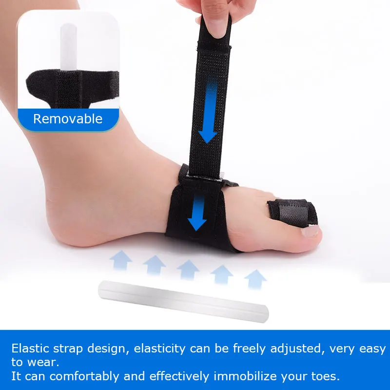 Lefeke Turf Toe Braces Adjustable Foot Toe Splints Brace Big Toe Straighteners Toe Walking Brace Day Night Support