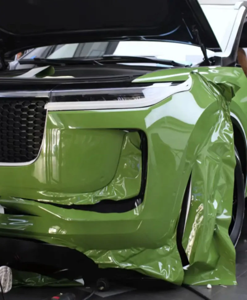 

Super Gloss Racing Green Vinyl Wrap Adhesive Dark Green Glossy Car Wrapping Decal Foil with Air Release Bubbles Free