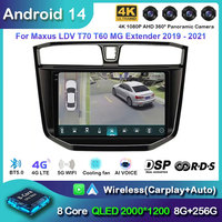 Android 15 Carplay Car Radio For Maxus T70 T60 MG Extender LDV D20 2019 - 2021 Navigation GPS Multimedia Player stereo WiF+4G BT