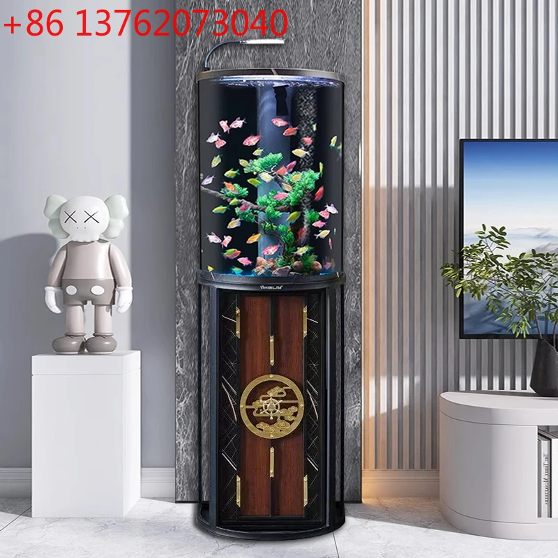 

Living room small household floor aquarium smart lazy water-free acrylic tank