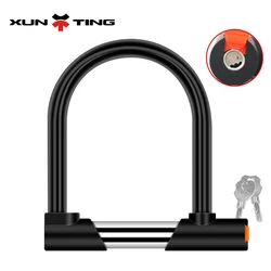 Xunting Bike U Lock  2 Keys Anti-Theft Safety MTB Road Mountain Bike Lock Bicycle Accessories U-Locks Cycling Steel Security