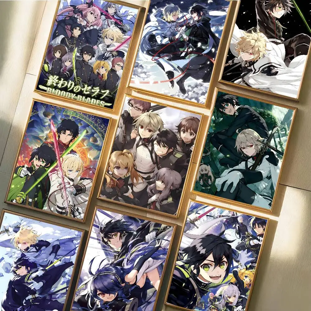 Seraph of The End Poster Self-adhesive Art Waterproof Paper Sticker Coffee House Bar Room Wall Decor