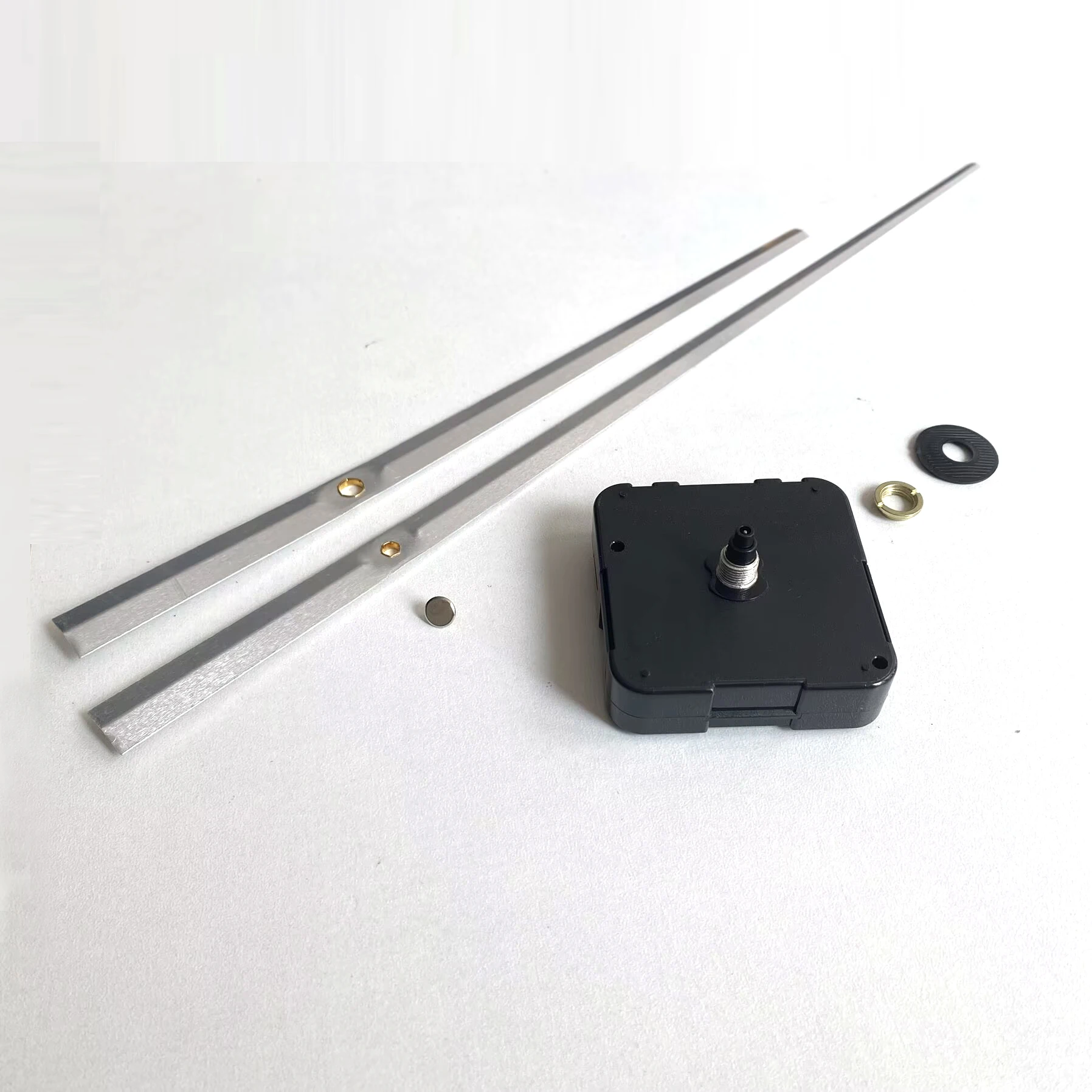 High Torque Quartz Clock Movement Kit 243mm Long Silver Minute Hand, 6mm 11mm Thread Shaft Clock Motor for DIY Wall Clock