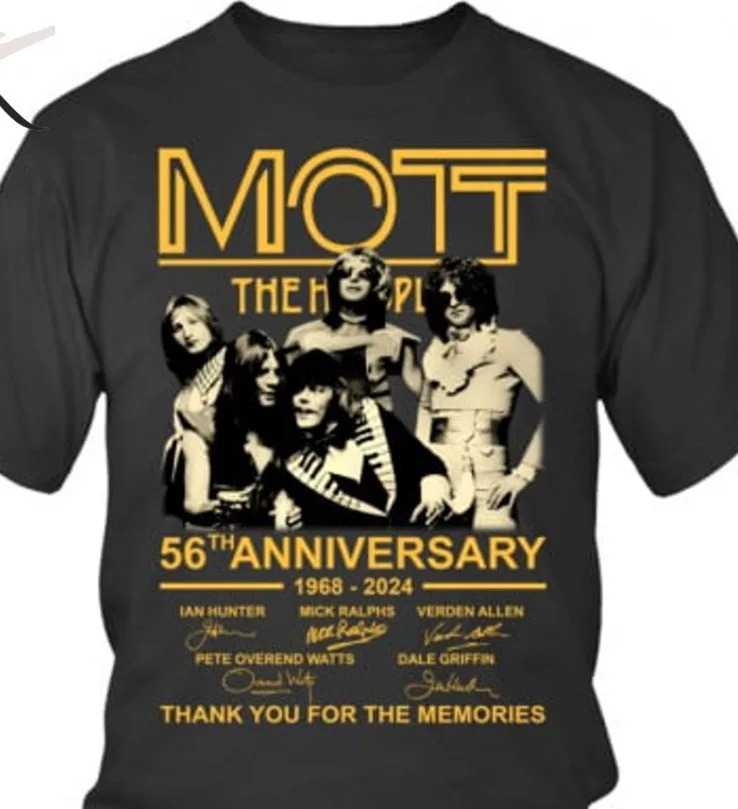 Mott The Hoople 56Th Anniversary T-Shirt 1968-2024 Thank You For The Memories