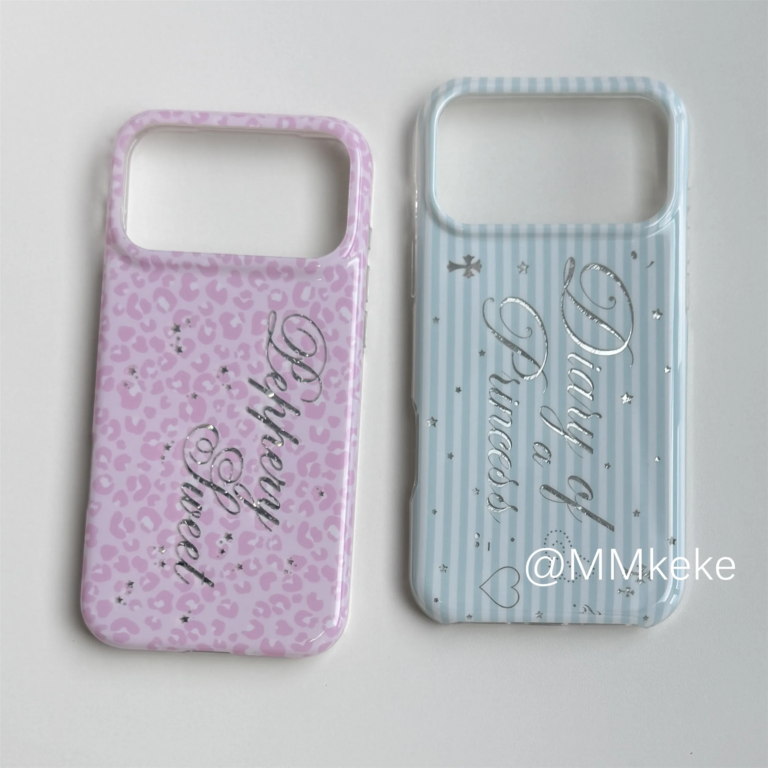 ins Pink Leopard Print Blue Stripe EnglkisY2K Phone Case For iPhone 17 16 15 14 13 12 11 Pro XR XS X Max 7 8 Plus MINI Y2K Cover