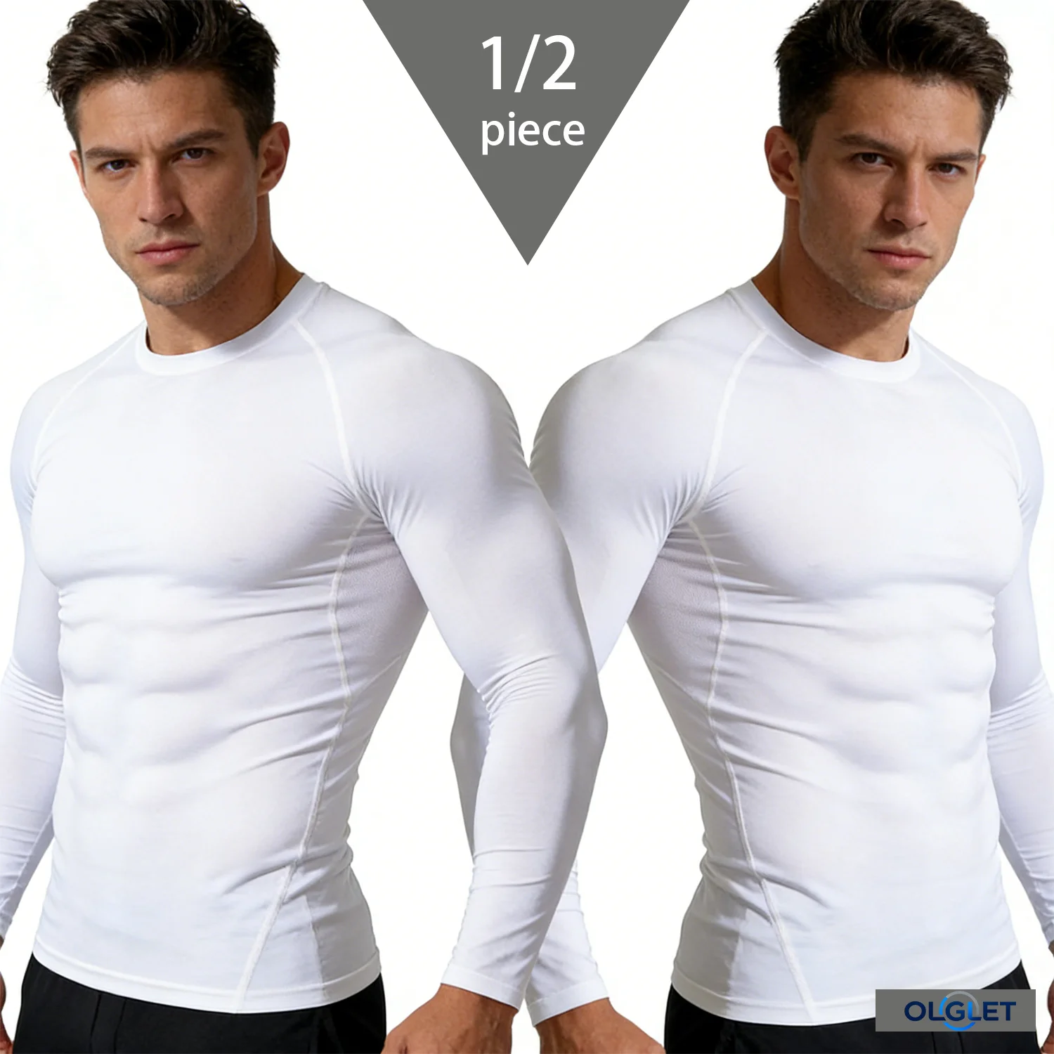 

Мужская компрессионная футболка с длинным рукавом для спорта, эластичная облегающая майка для бега и бодибилдинга