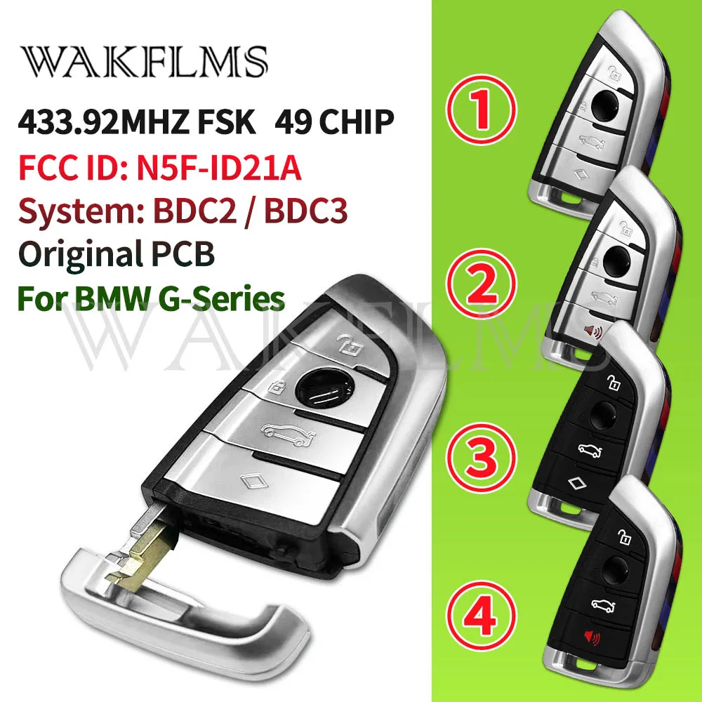 Für BMW BDC BDC2 BDC3 BCP G20 G30 G32 G11 G15 G29 2015-2024 Keyless Go/Entry OEM PCB Smart Remote Autoschlüssel N5F-ID21A – Detail 1