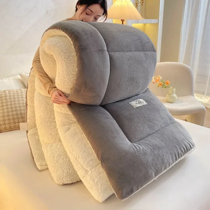 

Lamb wool quilt new thickened thermal quilt core winter dormitory single student winter quilt