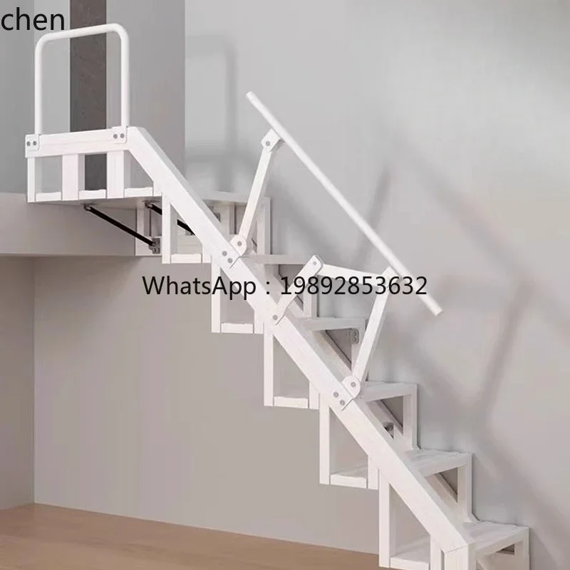 u20 folding stairs against the wall loft side wall step ladder Duplex escalator home decoration accessories