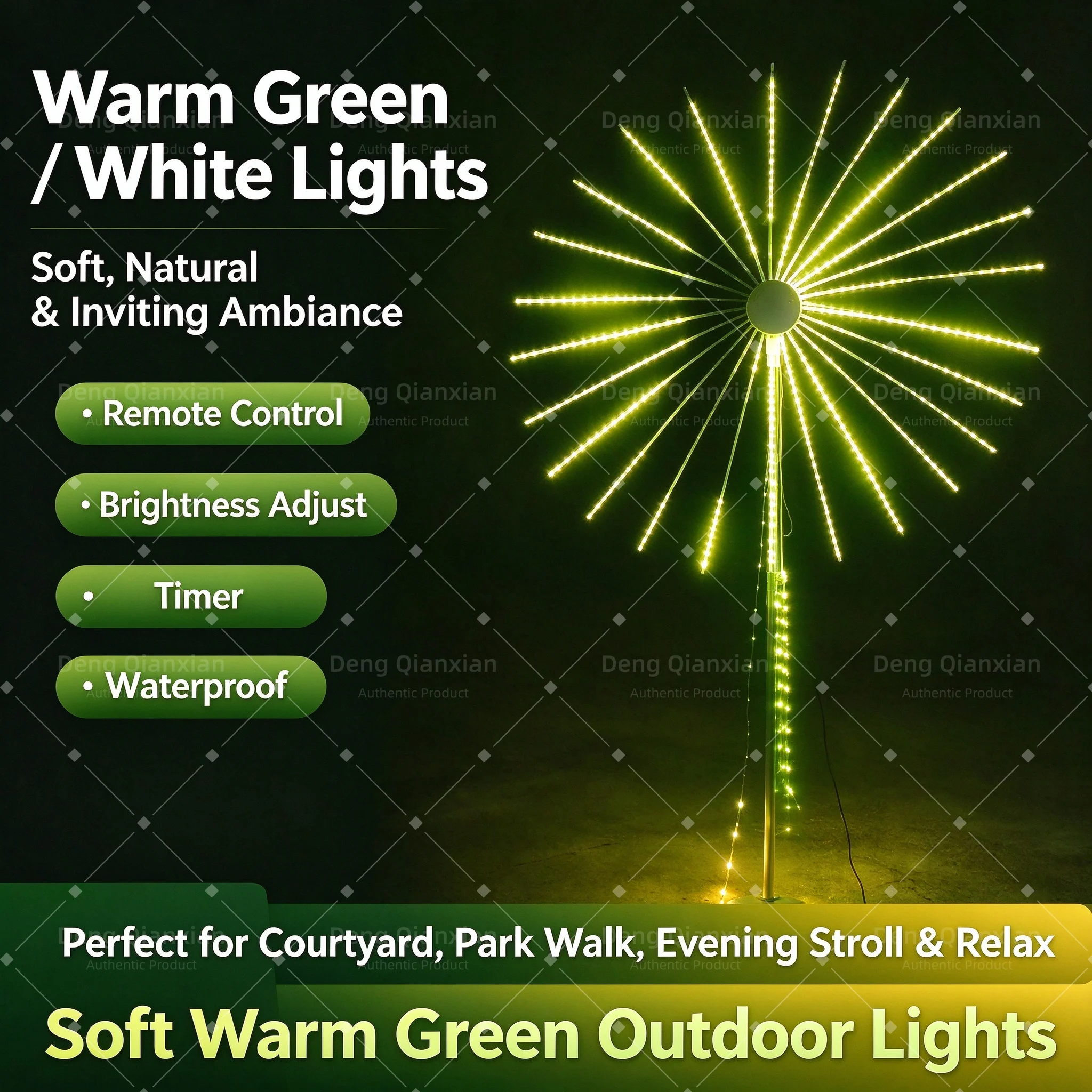 New Year Firework Lights RGB Sound Activated, Programmable APP Control Waterproof, Dual Speakers for Holiday Party Garden Decor