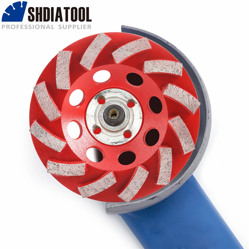 SHDIATOOL Durchmesser 4,5 Zoll (115mm) Diamant Schleifen Cup Rad Beton, schleifen Disc Segmentiert Turbo Typ Schleifen Disc Rad