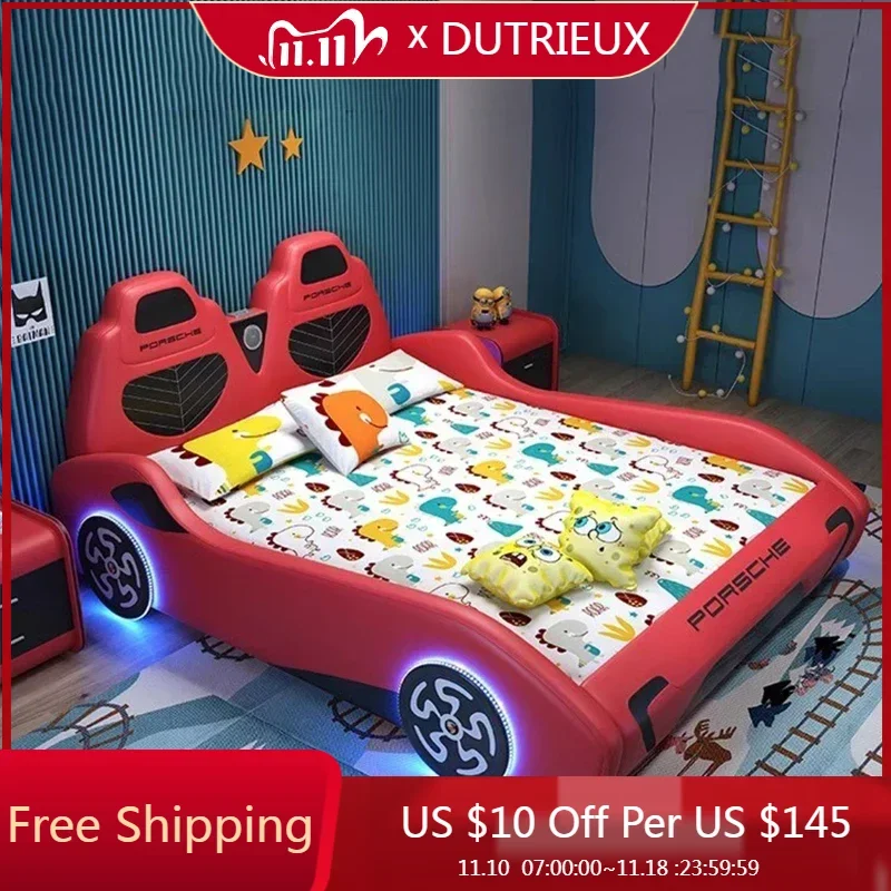 

Modern Children Bed Bedroom Double Headboards Design Tatami Bed Multifunctional Storage Sleeping Cama Solteiro Unique Furniture