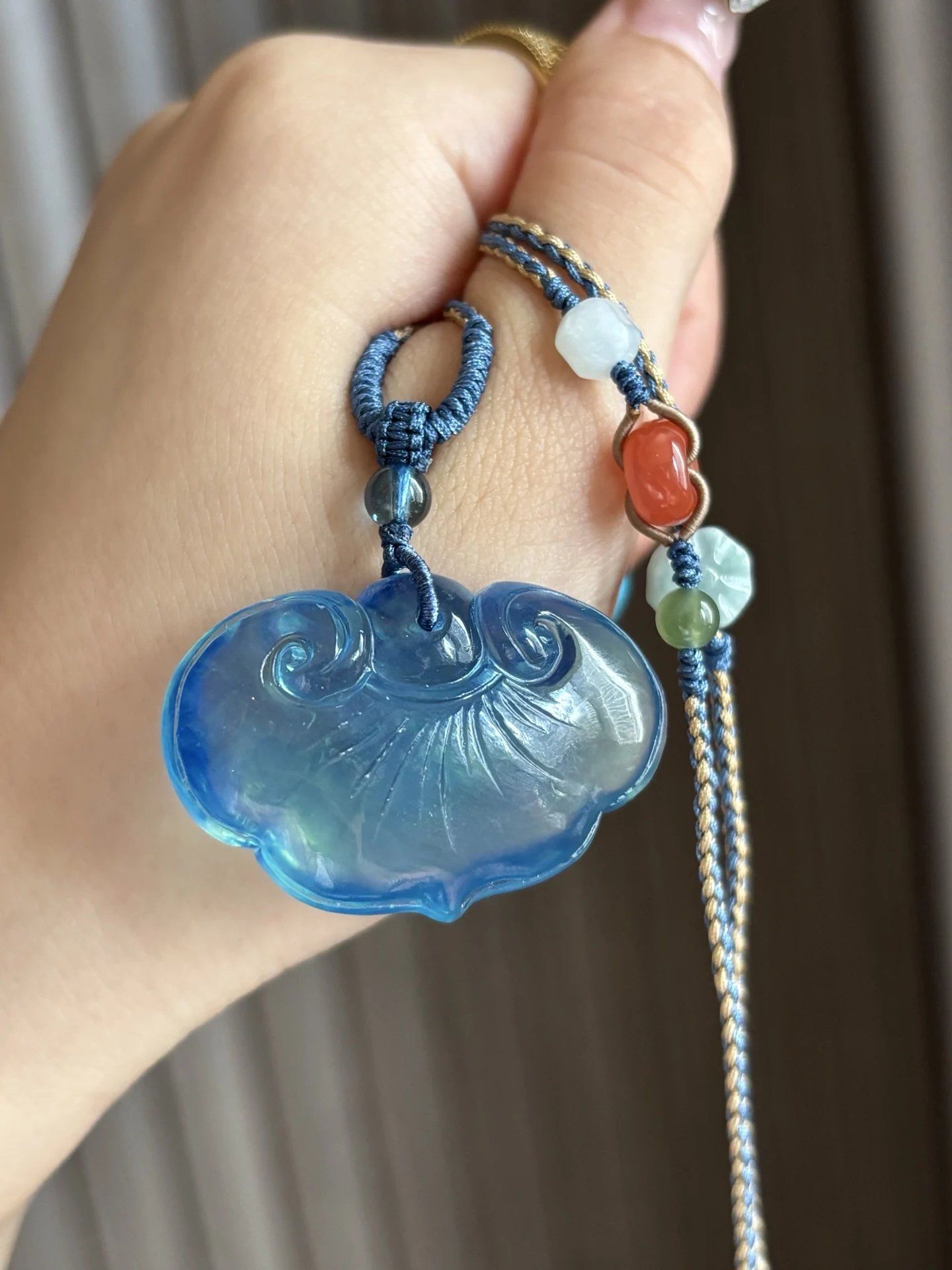 Natural Blue Aquamarine Pendant Aquamarine Safe Lock 37x25mm Heart Gold Necklace AAAAA