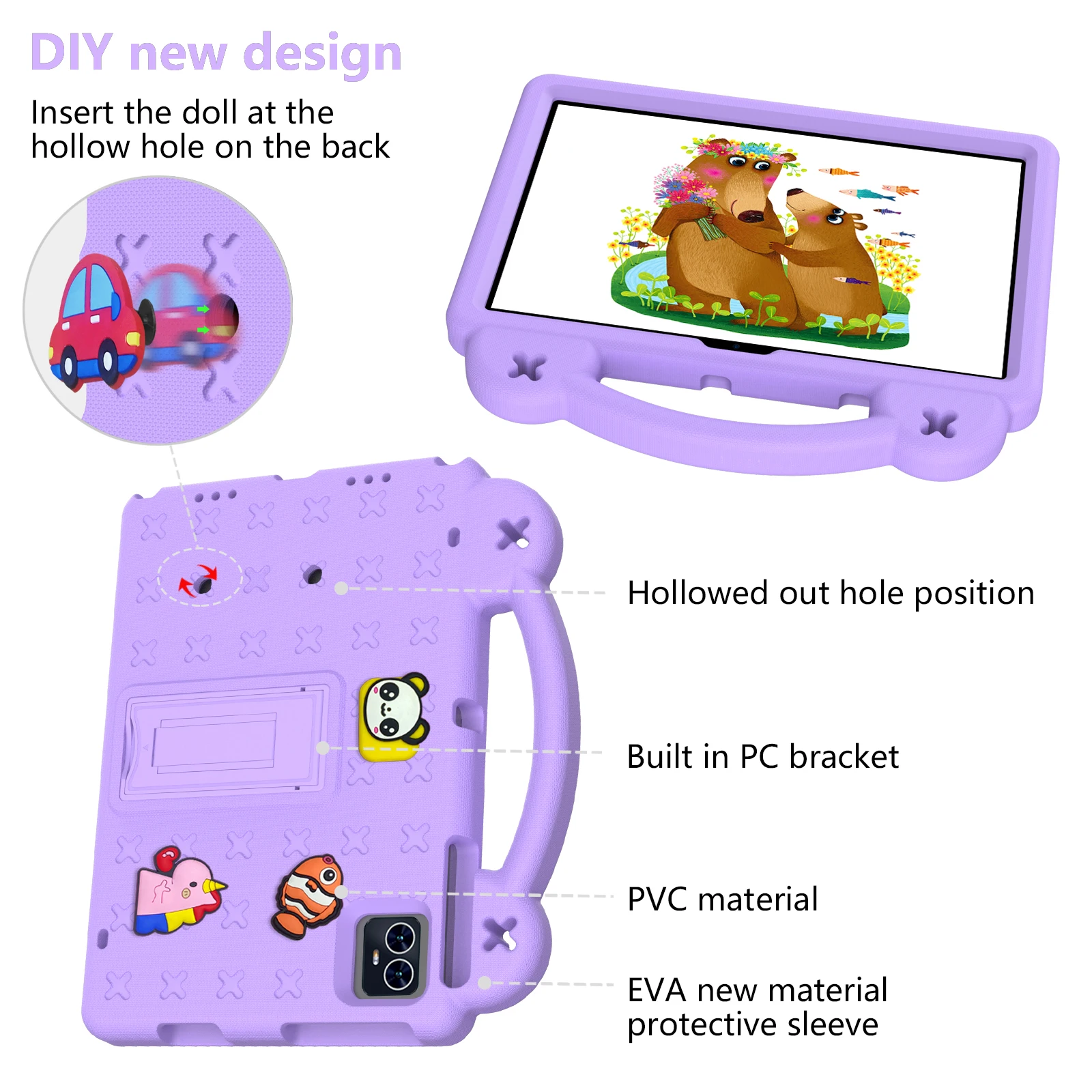 Kids Cute Case for T-Mobile Revvl Tab 2 10.1 inch 2025 Tab2 5G 10.1
