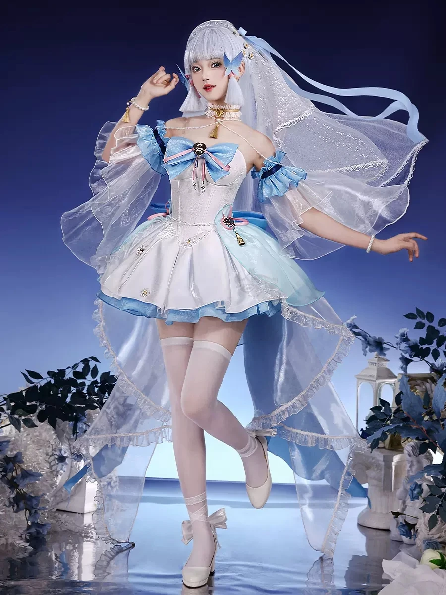 

Kamisato Ayaka High Quality Flower Wedding Dress Game Genshin Impact Cosplay Costume Women Role Play Clothing 2024 New Pre-sale