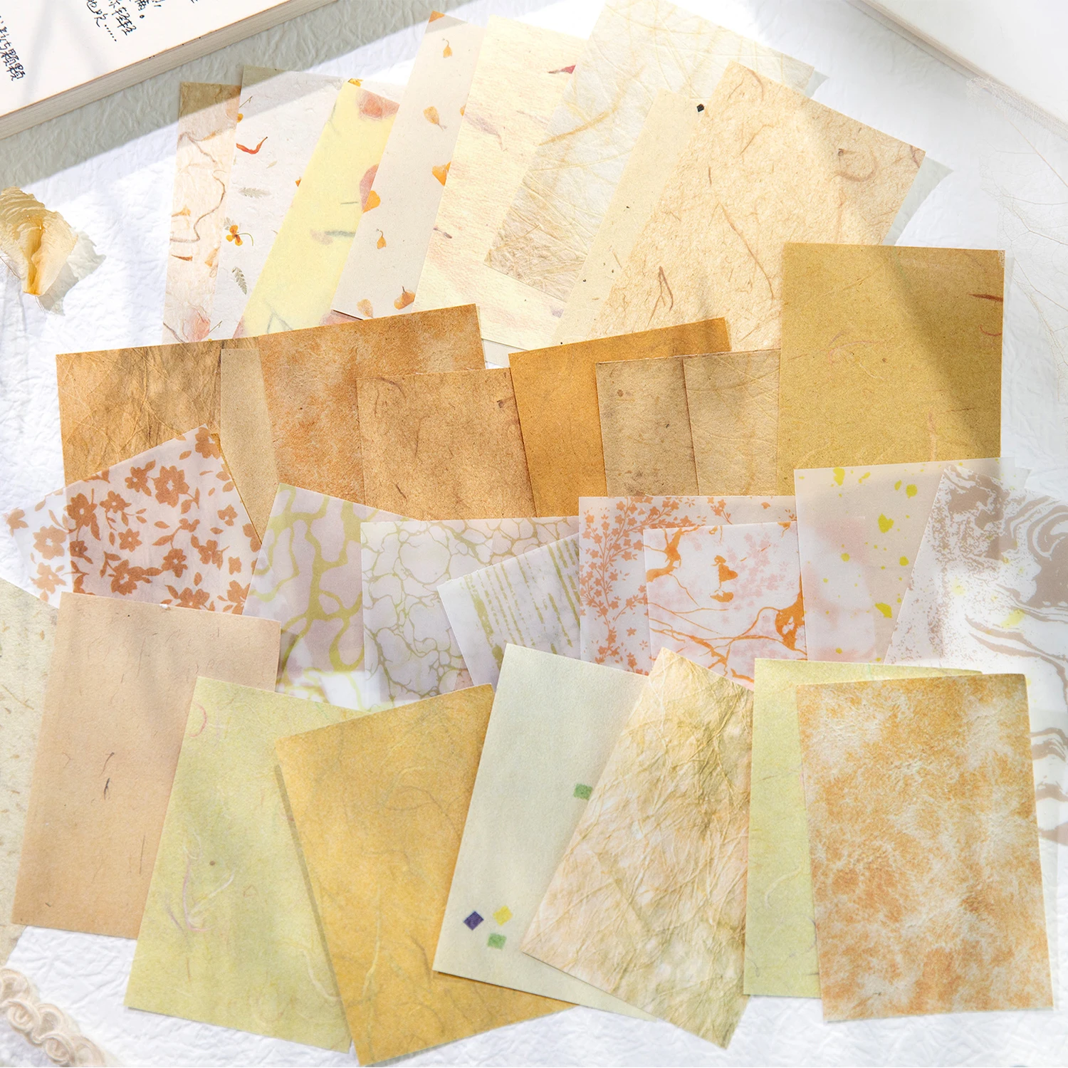 Mr papel 400 pçs/saco mini material livro luz vintage texturizado floral manual material de fundo papel diy manual diário