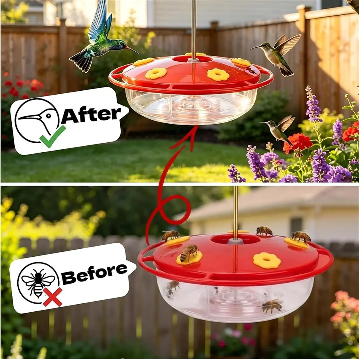 24 Pcs Hummingbird Feeder Bee Guard for Hummingbird Feeders From Ants and Wasps