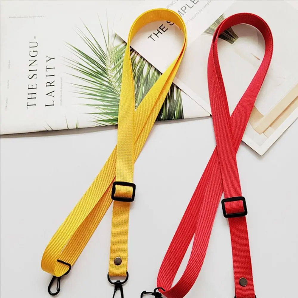 Nylon Shoulder Strap Lanyard Replacement Solid Color Shoulder Bag Belt Adjustable Phone Case Hanging Rope Bag Accessories